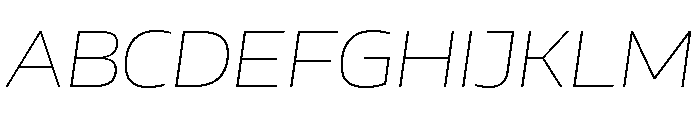 AtChromeExtended AirItalic Font UPPERCASE