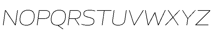 AtChromeExtended AirItalic Font UPPERCASE