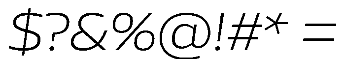 AtChromeExtended LightItalic Font OTHER CHARS