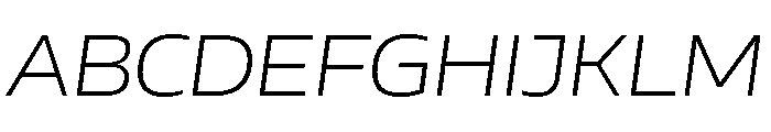 AtChromeExtended LightItalic Font UPPERCASE