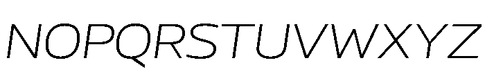 AtChromeExtended LightItalic Font UPPERCASE