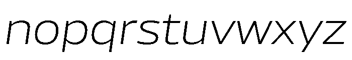 AtChromeExtended LightItalic Font LOWERCASE