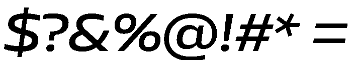 AtChromeExtended MediumItalic Font OTHER CHARS