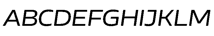 AtChromeExtended RegularItalic Font UPPERCASE