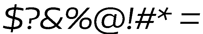 AtChromeExtended RetinaItalic Font OTHER CHARS