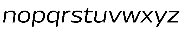 AtChromeExtended RetinaItalic Font LOWERCASE