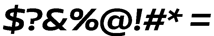 AtChromeExtended SemiboldItalic Font OTHER CHARS