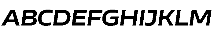 AtChromeExtended SemiboldItalic Font UPPERCASE