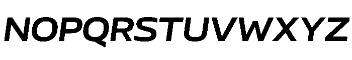 AtChromeExtended SemiboldItalic Font UPPERCASE