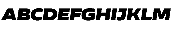 AtChromeExtended SuperItalic Font UPPERCASE