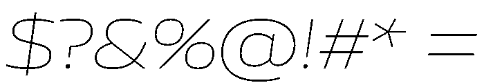 AtChromeX Extended AirItalic Font OTHER CHARS