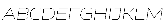 AtChromeX Extended AirItalic Font UPPERCASE