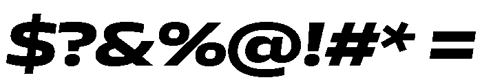AtChromeX Extended BlackItalic Font OTHER CHARS