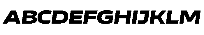 AtChromeX Extended BlackItalic Font UPPERCASE