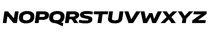 AtChromeX Extended BlackItalic Font UPPERCASE