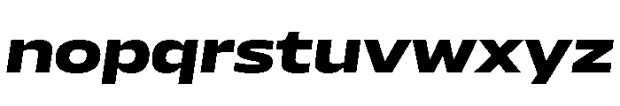 AtChromeX Extended BlackItalic Font LOWERCASE