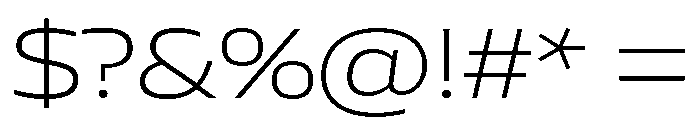 AtChromeX Extended Light Font OTHER CHARS