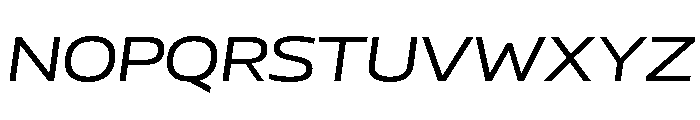 AtChromeX Extended RegularItalic Font UPPERCASE