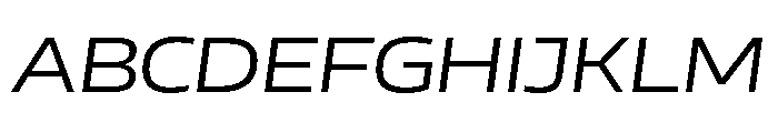 AtChromeX Extended RetinaItalic Font UPPERCASE