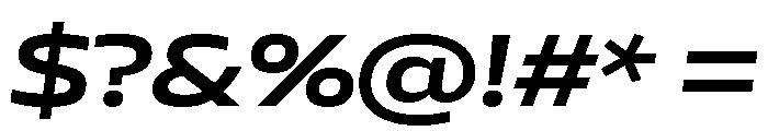 AtChromeX Extended SemiboldItalic Font OTHER CHARS