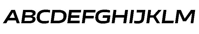 AtChromeX Extended SemiboldItalic Font UPPERCASE