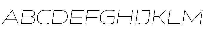 AtChromeXX Extended AirItalic Font UPPERCASE