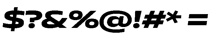AtChromeXX Extended BlackItalic Font OTHER CHARS