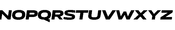 AtChromeXX Extended BlackItalic Font UPPERCASE