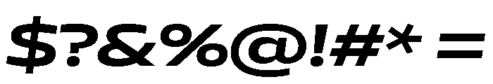 AtChromeXX Extended BoldItalic Font OTHER CHARS