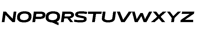 AtChromeXX Extended BoldItalic Font UPPERCASE