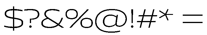 AtChromeXX Extended Light Font OTHER CHARS