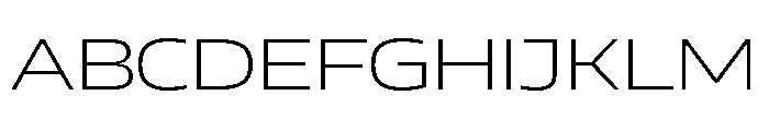 AtChromeXX Extended Light Font UPPERCASE