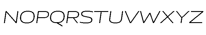 AtChromeXX Extended LightItalic Font UPPERCASE