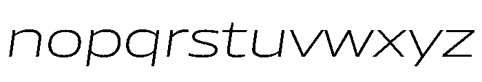 AtChromeXX Extended LightItalic Font LOWERCASE