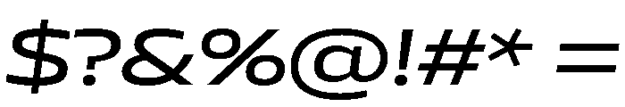AtChromeXX Extended MediumItalic Font OTHER CHARS