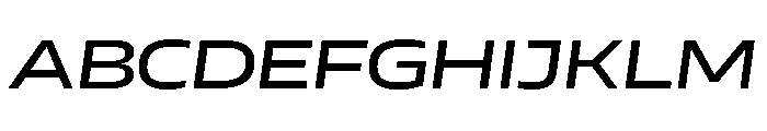 AtChromeXX Extended MediumItalic Font UPPERCASE