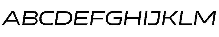 AtChromeXX Extended RegularItalic Font UPPERCASE