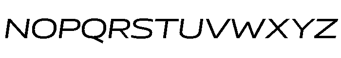 AtChromeXX Extended RegularItalic Font UPPERCASE