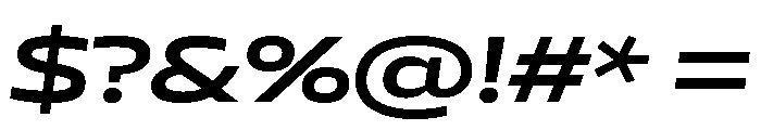 AtChromeXX Extended SemiboldItalic Font OTHER CHARS