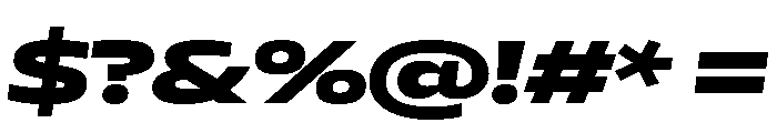 AtChromeXX Extended SuperItalic Font OTHER CHARS