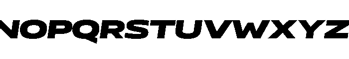 AtChromeXX Extended SuperItalic Font UPPERCASE