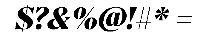 AtGambit BlackItalic Font OTHER CHARS