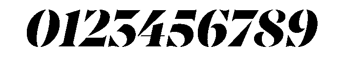 AtGambitStencil BlackItalic Font OTHER CHARS