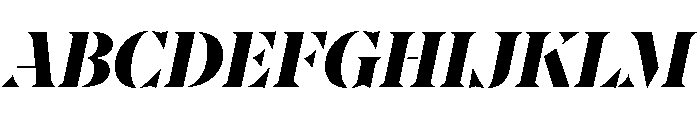 AtGambitStencil BlackItalic Font UPPERCASE