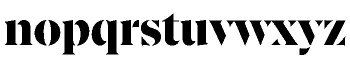 AtGambitStencil Black Font LOWERCASE