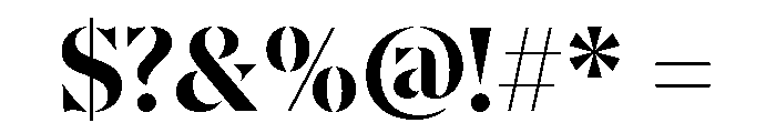 AtGambitStencil Bold Font OTHER CHARS