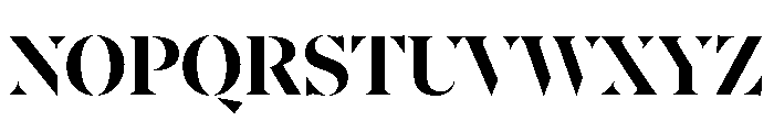 AtGambitStencil Bold Font UPPERCASE
