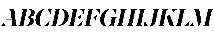 AtGambitStencil BoldItalic Font UPPERCASE