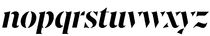 AtGambitStencil BoldItalic Font LOWERCASE