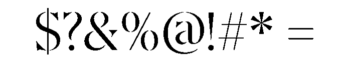 AtGambitStencil Light Font OTHER CHARS